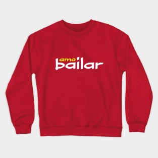 Amo Bailar Yellow White by PK.digart Crewneck Sweatshirt